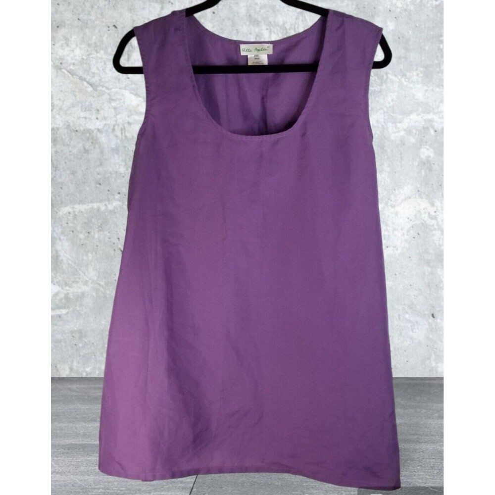 Ulla Popken Women's Top Purple Shell Tank Relaxed Fit Plus Size 20/22